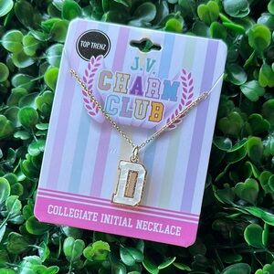 Gold Collegiate Initial Necklace for Kids